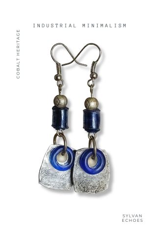 Cobalt Heritage: Sylvan Echoes Handcrafted Drop Earrings