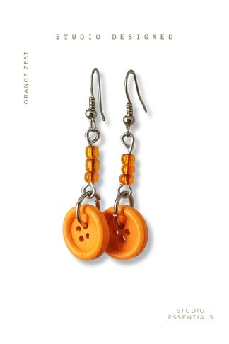 Orange Zest: Studio Essentials Handcrafted Drop Earrings